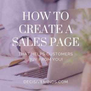 create sales page
