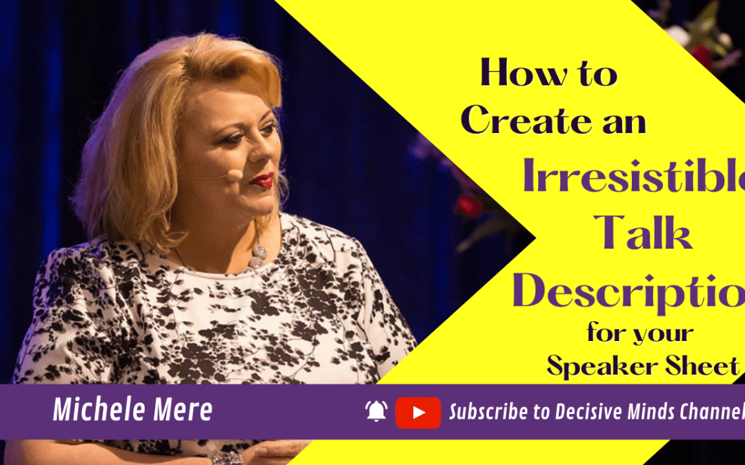 How to Create An Irresistible Talk Description